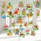 30 Pieces Hawaiian Luau Birthday Party Hanging Swirl Decorations, Flower Tropical Palm Flamingo Sign Foil Ceiling Decor